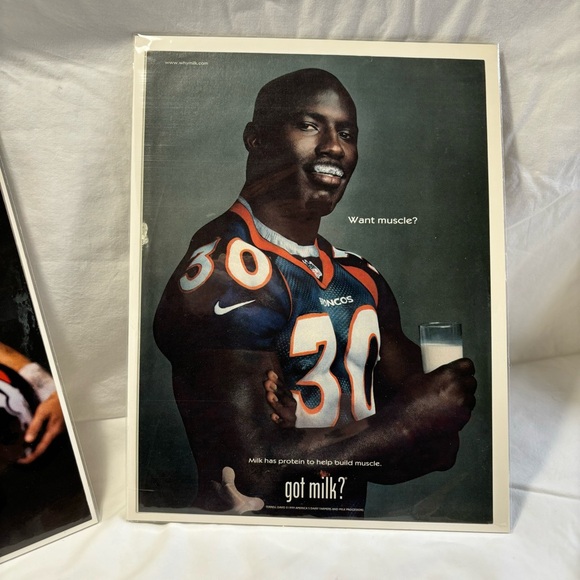 Got Milk? Magazine Advertisements Denver Broncos John Elway Terrell Davis - Picture 3 of 5